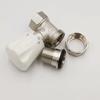 (1) 1/2" BSP Male Female Heating Radiator Angle Type Temperature-sensing Valve for Heating Radiator Regulate Flow
