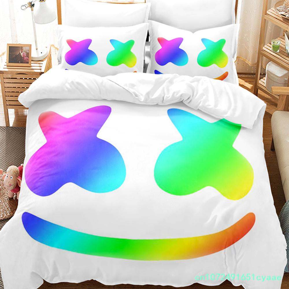 DJ Marshmello Bedding Set Single Twin Full Queen King Size Hip Hop Bed Set Aldult Kid Bedroom Duvetcover Sets 3D Print 030