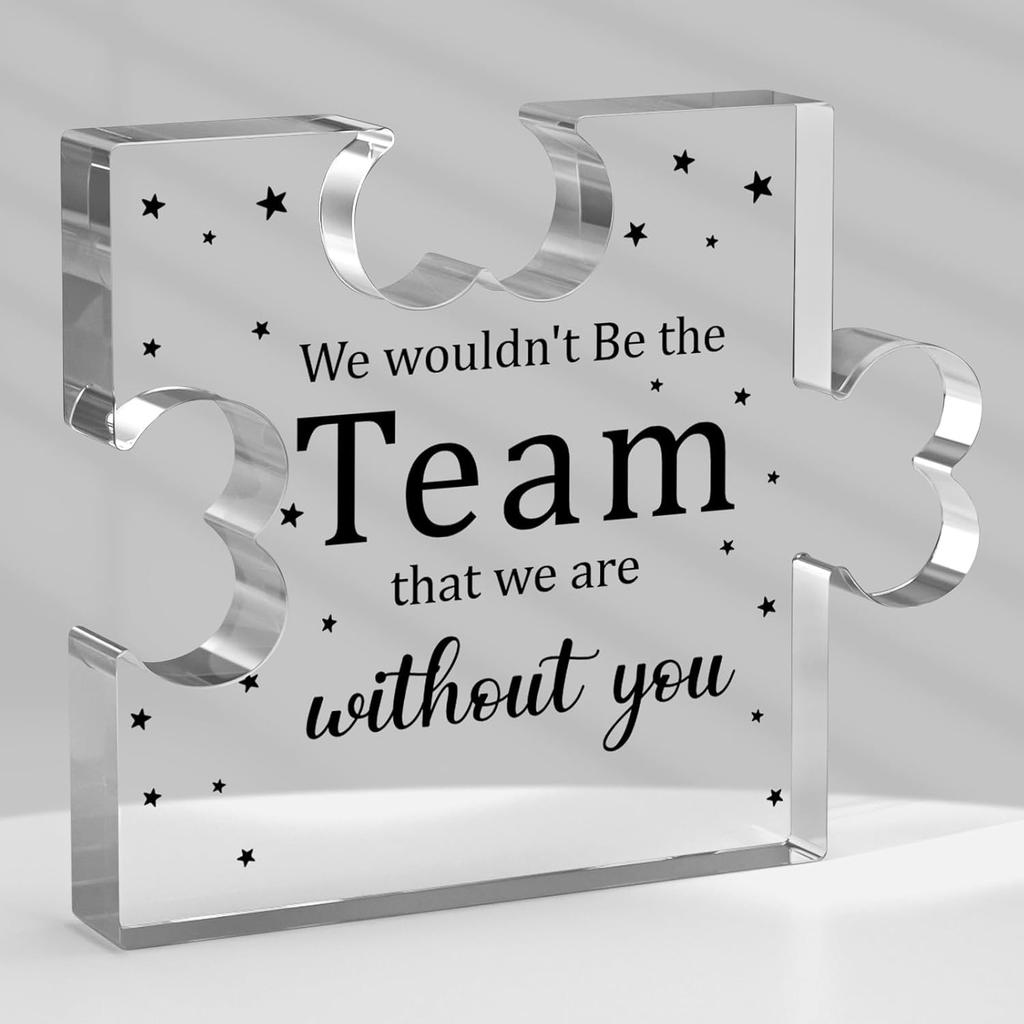 1pc Acrylic Puzzle Mother's Day Gift Transparent Decoration Home Office Desktop Decoration