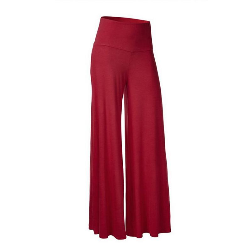 Women's Ice Silk Drape Wide Leg Pants Plus Size Yoga Pants Fitness Loose Pants