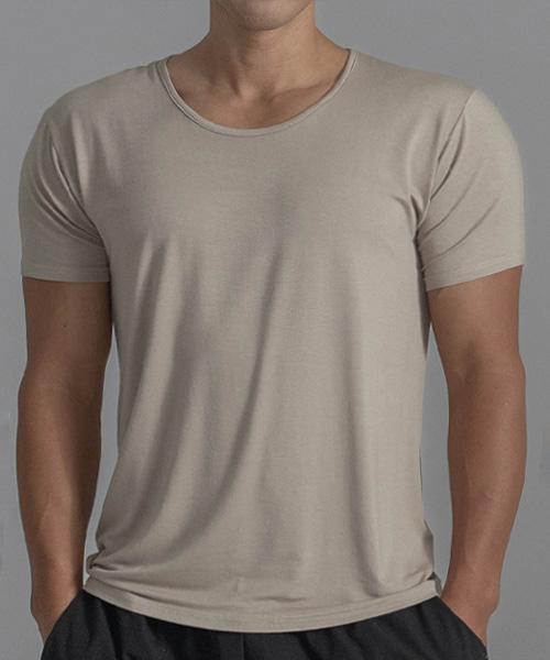 Ballianteu 2-Pack Muscle Fit Modal U-Neck Short Sleeve T-Shirt