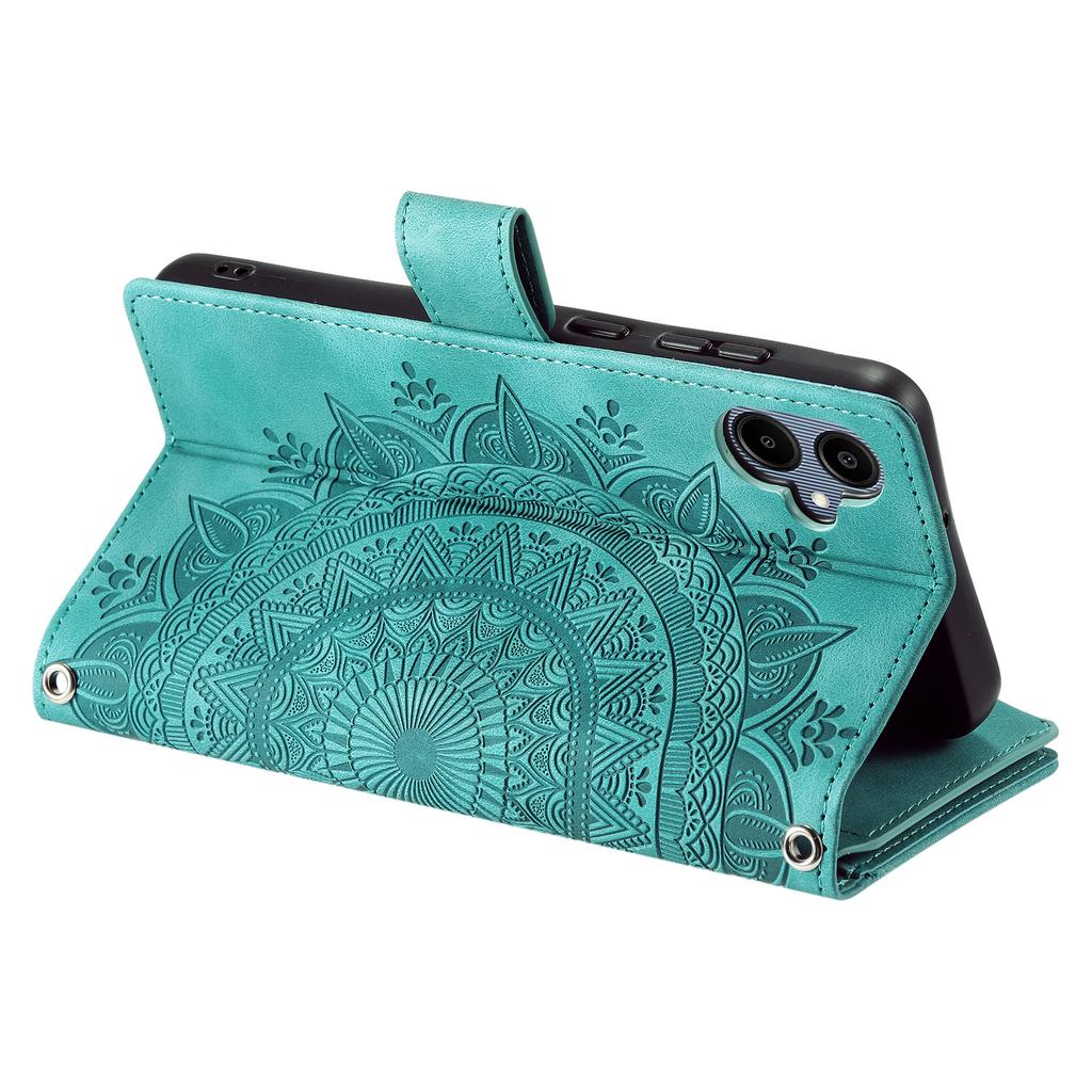 Style 006 For Samsung Galaxy A06 4G Wallet Case PU Leather Phone Cover Mandala Flower Pattern
