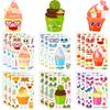 6 Pictures/package Cartoon Cake Puzzle Face Change Stickers Cute Style Children's Hands-on Ability Cultivation Toy Stickers