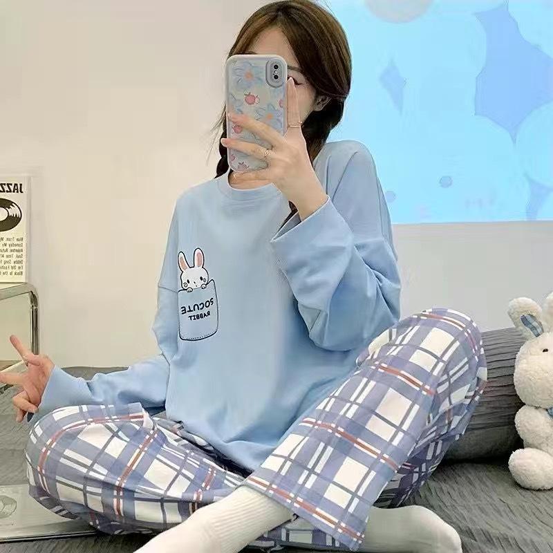 Pajamas Women's Spring and Fall Models of Long-Sleeved Pajamas Homewear Set of Girls Students Casual Pajamas Homewear