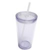 not predrilled 480ml 16oz clear plastic snow globe tumbler snow globe cup with straw and lid