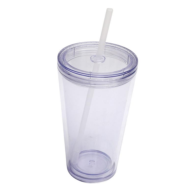 not predrilled 480ml 16oz clear plastic snow globe tumbler snow globe cup with straw and lid