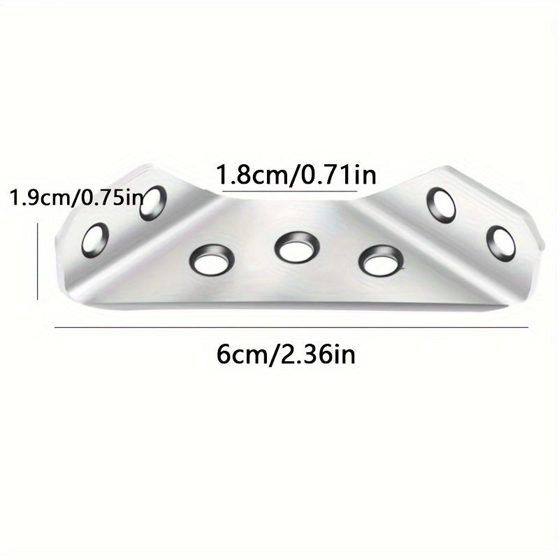 4/10set Corner Brackets Stainless Steel Furniture Angle Shelf Connector Cabinet Support Fixing Frame Corner Brace with Screw