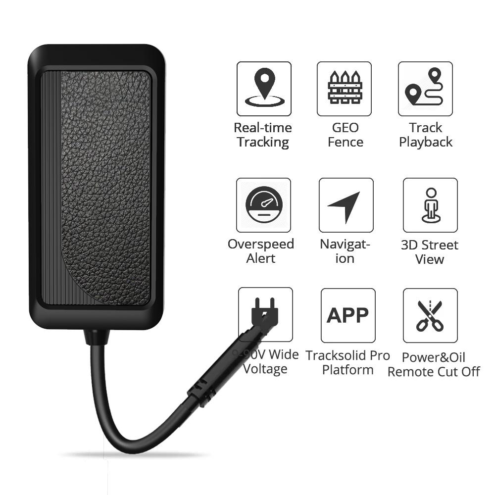 Jimi VG03 Mini Car GPS Tracker With Real-Time Tracking Remote Cut-off Multiple Alarms Motorcycle Vehicle Trackers Free APP Web