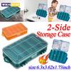 Double-Side Hardware Organizer Box Transparent Plastic Tool Organizer Multifunctional for Nuts Bolts Screws Nails Small Hardware