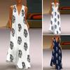 Bohemia Dress Sexy Women Sleeveless Long Maxi Dresses Summer Beach Party V Neck Sundress