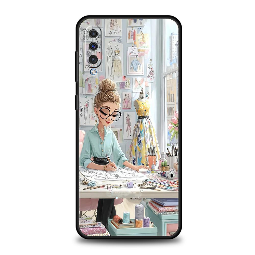 

Phone Case for Samsung Galaxy A56 A36 A26 A06 A16 A24 A36 A54 A14 A42 A22 A20 A12 A10 5G Soft TPU Shell Cartoon Girl Fundas Bags Samsung A56