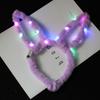 Luminous Rabbit Ears Glow Hair Band Fashion Plush Hair Hoop LED Lights Headband  Concert Prop