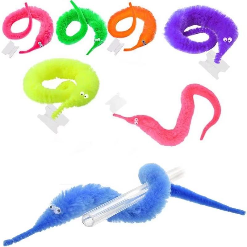 Worm magic toys children's magic games prank props cat wands toys for boys and girls happy birthdays new cool things blurry