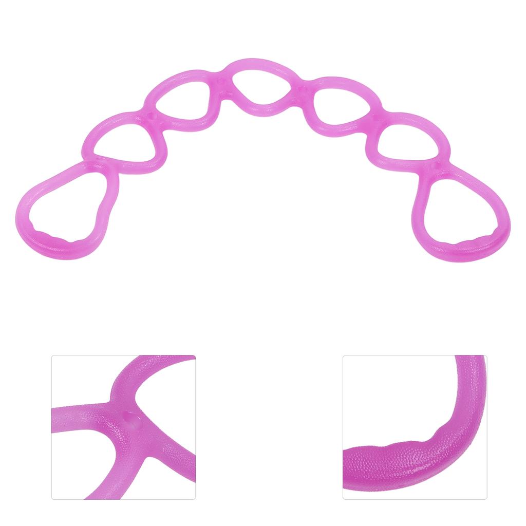 Fitness Elastic Pull Rope Home Gym Multifunctional Yoga Shaping Workout 7 Hole Resistance Band (Purple)