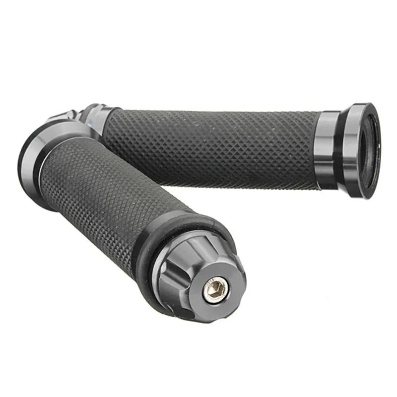 2Pcs 7Inch 8 Inch Motorcycle CNC Aluminum Rubber Gel Hand Grips For 22mm Handlebar Sport Bike Motorcycle Accessories Free Ship
