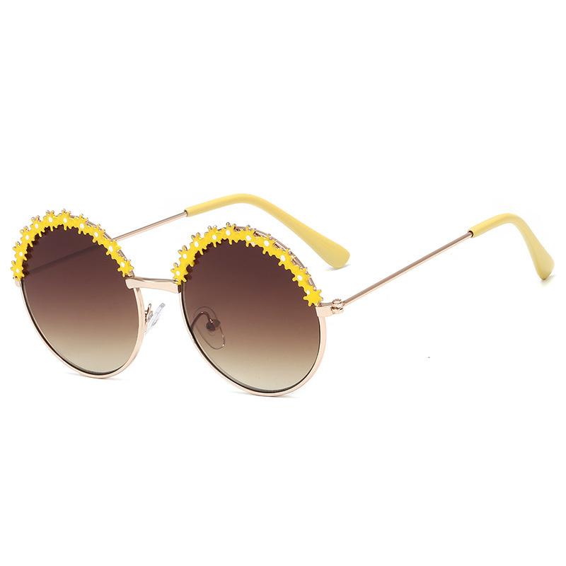 2025 Children's Metal Sunglasses Children's Glasses Flower Fashion New Sunglasses Children's Round