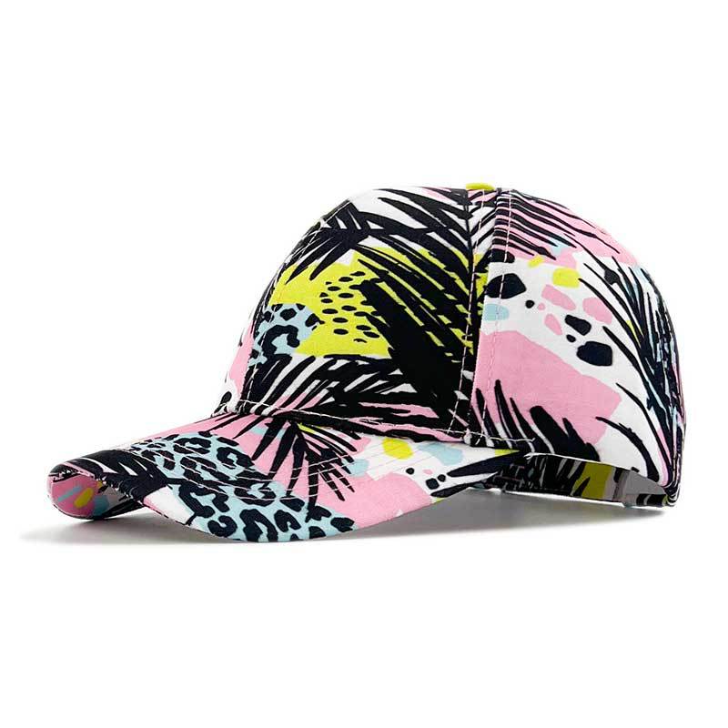 Dye Print Tie Baseball Cap Hip Hop Color Block Graffiti Visor Hat Sun Protection