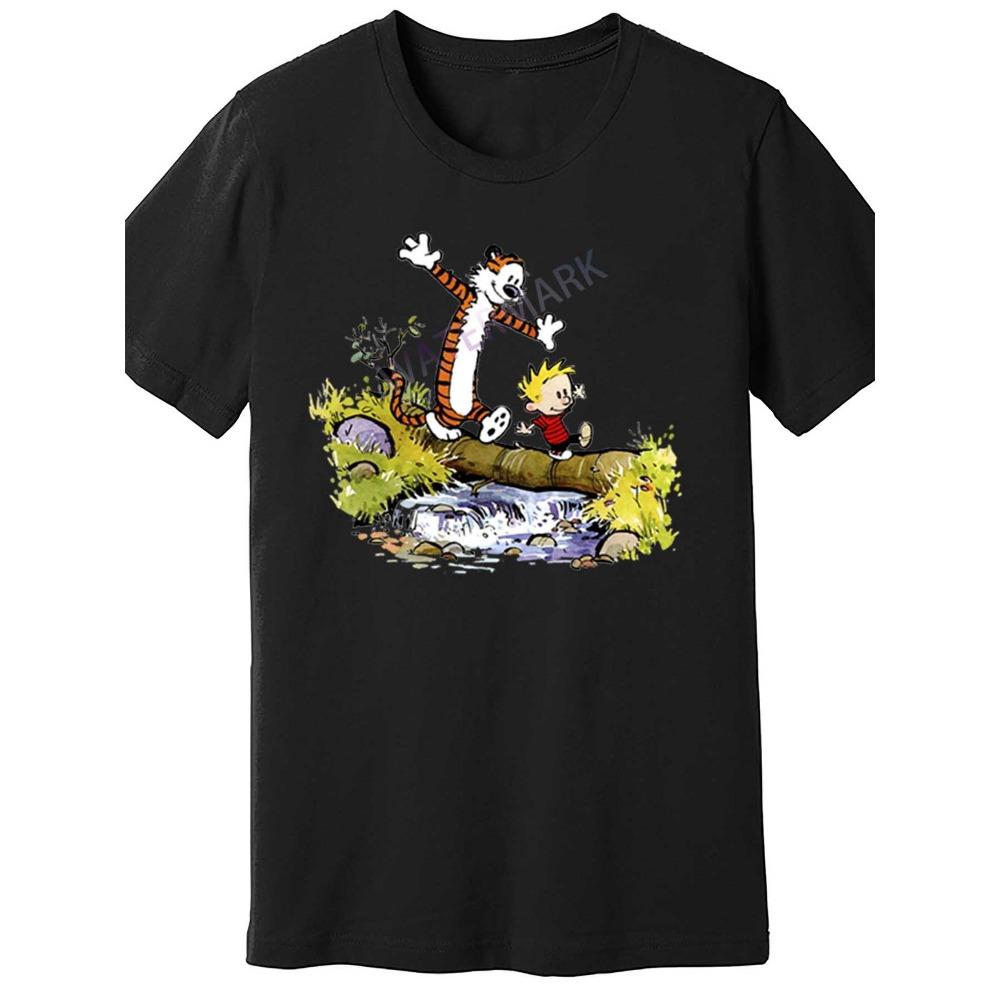 Men s Short Sleeve T-Shirt Black Calvin and Herbert T-shirt Humorous Men s Short Sleeve T-Shirt Black S