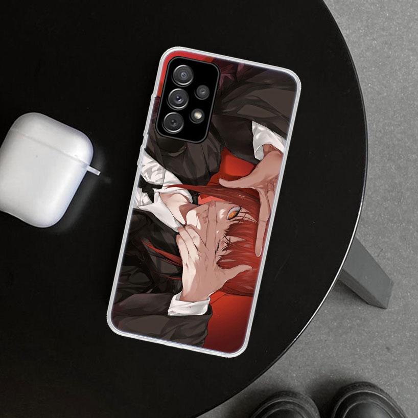 Chainsaw Mans Makima Phone Case Cover for Samsung Galaxy A12 A22 A32 A52 A72 A02S A51 A50S A31 A20S A10S Note 20 Ultra 10 Plus G