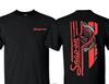 44 Retro Czarny T-shirt, Koszulka z zatrzaskami i flagą 2 strony, Prezent dla fana wyścigów, Codzienny