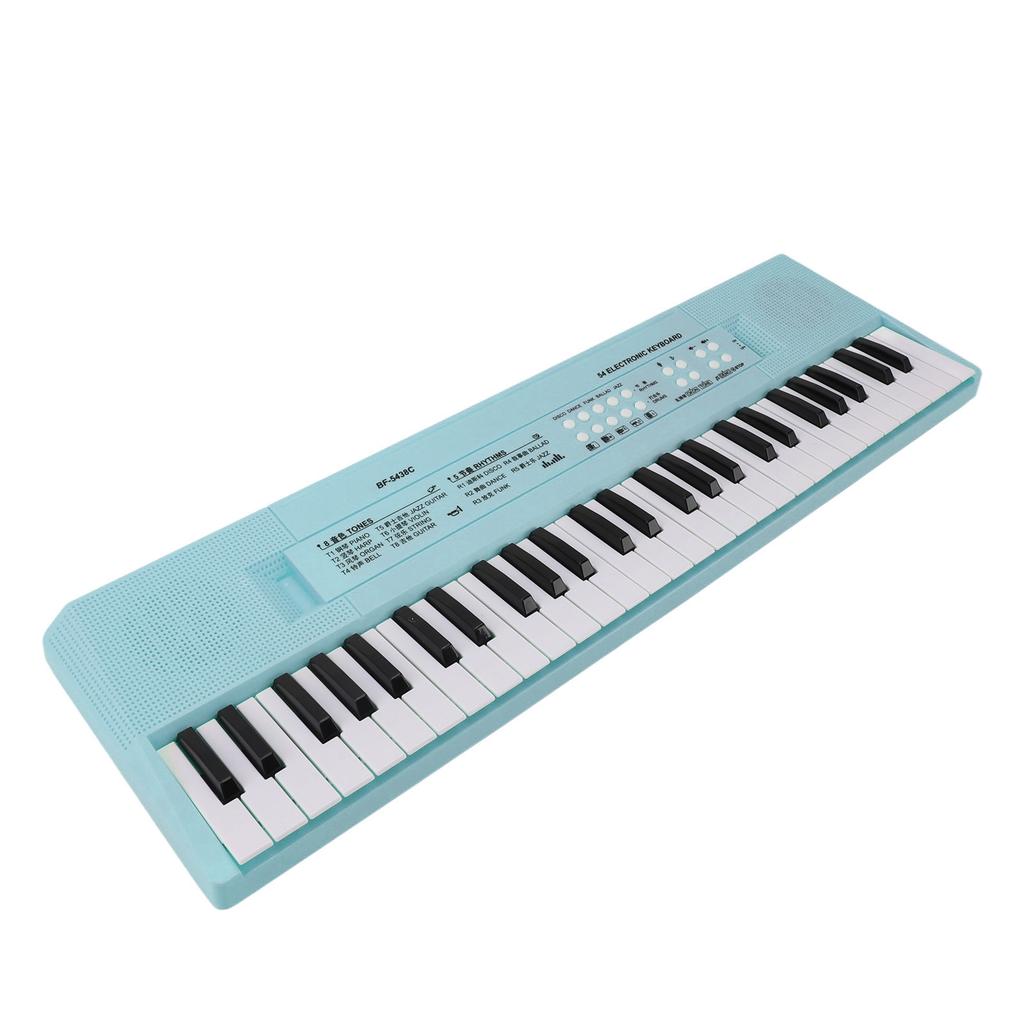 54 Key Keyboard Piano Smoothly Plastic Keyboard Piano Portable Dual Power Supply System Electric Piano Keyboard with Microphone for Kids