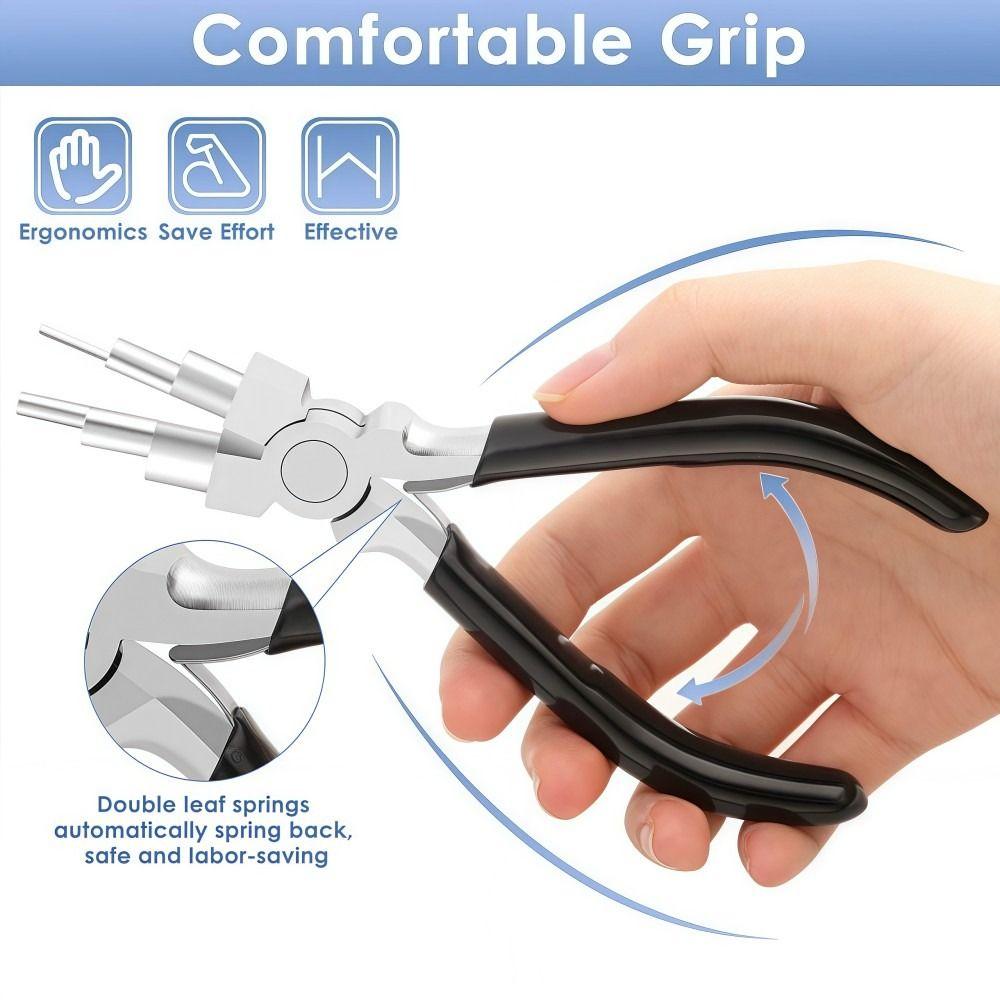 6 in 1 Round Nose Pliers Making Jump Rings Forming Bends Bail Making Pliers Loop Making Six Dan Wire Wrapping Pliers