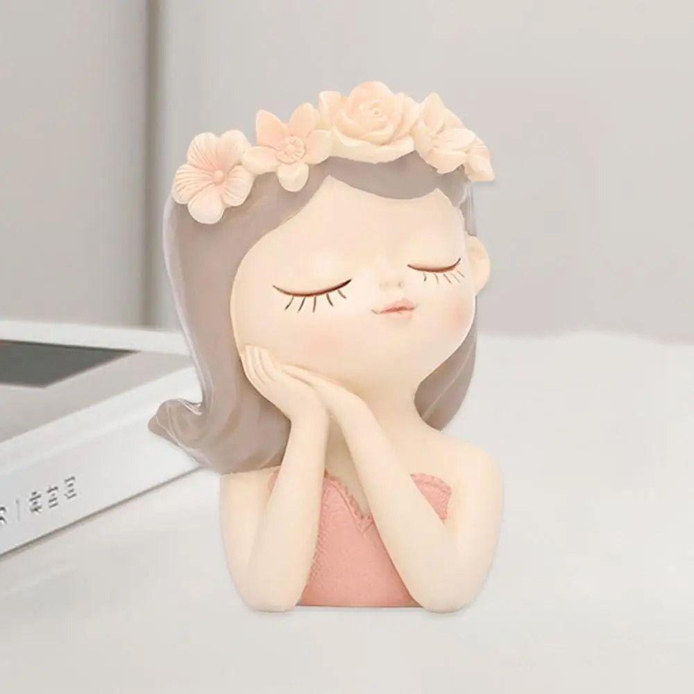 Nordic Girl Decorative Planters Resin Succulent Cactus Planter Pot Indoor