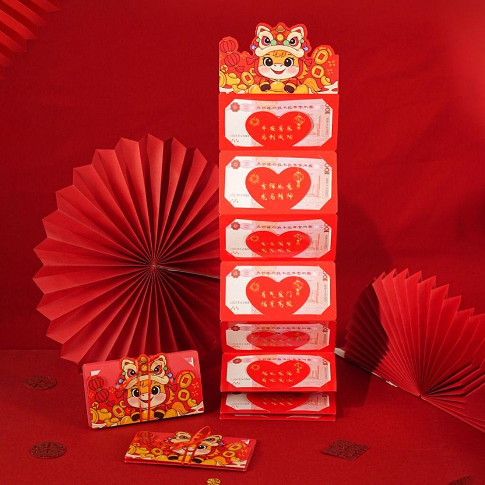 Chinese Style Lucky Red Envelopes Folding Cash Envelopes Money Envelopes  New Year Celebration