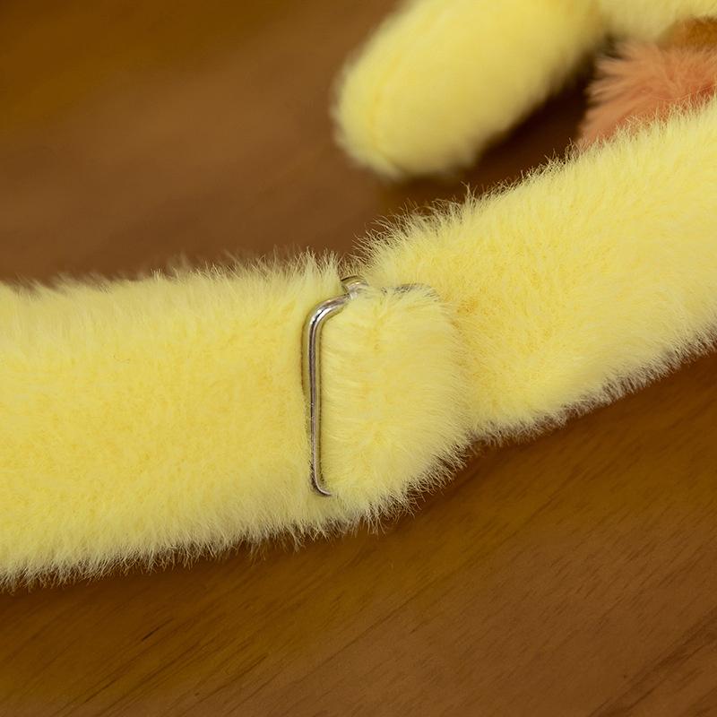 Cartoon Animal Giraffe Plush Crossbody Bag Girly Large Capacity Portable Cute Funny Giraffe Shape Shoulder Bag With Zipper Gifts