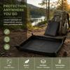 Black Under Grill Mat Protective Pad Grill Floor Pad Versatile BBQ Mat  Patio Use