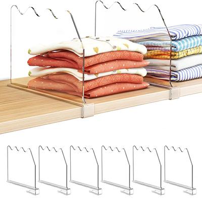 Einfache Schränke Regale Organizer Adjustables Clear Regal Separators für Schlafzimmer/Küche