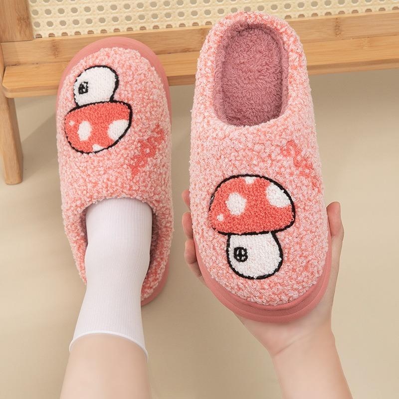 Warm Thick Sole Non Slip Plush Cotton Indoor Home Slippers For Men And Women