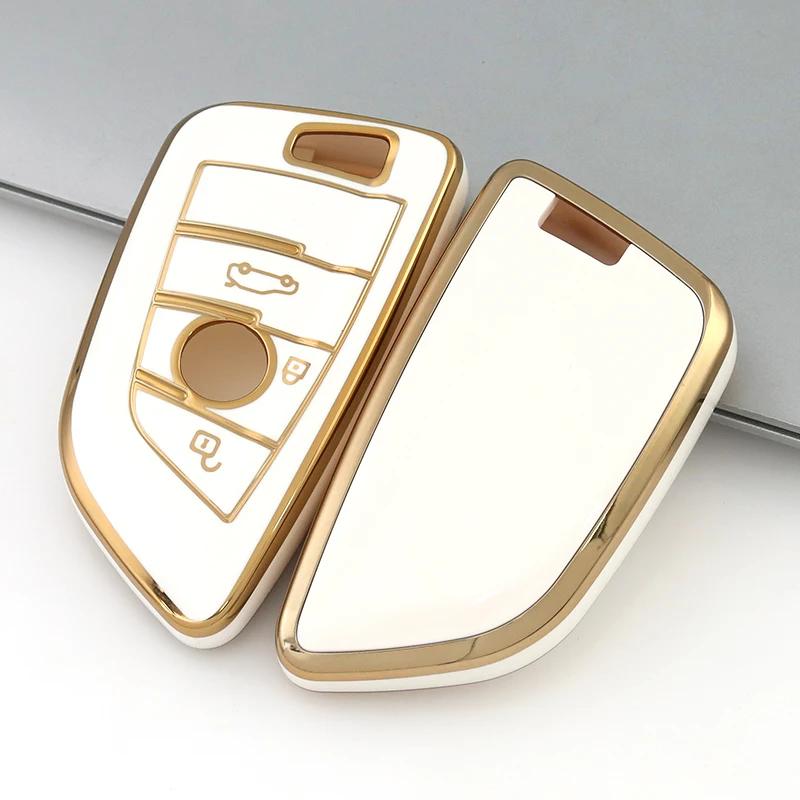 Auto TPU Autoschlüsselhülle Abdeckung Schale Schlüsselanhänger Halter Schutz für BMW X1 X3 X5 X6 Serie 1 2 5 7 F15 F16 E53 E70 E39 F10 F30 G30