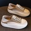 Scarpe Basse Casual da Donna in Vera Pelle Suola Spessa Pelle di Mucca Marca Laides Scarpe Bianche