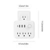 Outlet Adapter Portable Multifunctional U.S. Standard Multi-Plug Outlet Splitter For Bathroom Dorm Home Workplace Hotel Kitchen