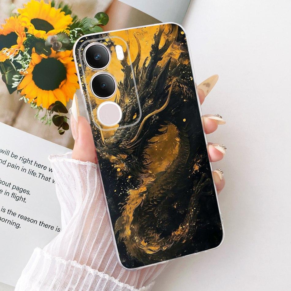 For Vivo Y19s Pro Cool Dragon Tiger Pattern Phone Case For Vivo Y19s Y 19S Pro V2419 Soft Silicone TPU Cases