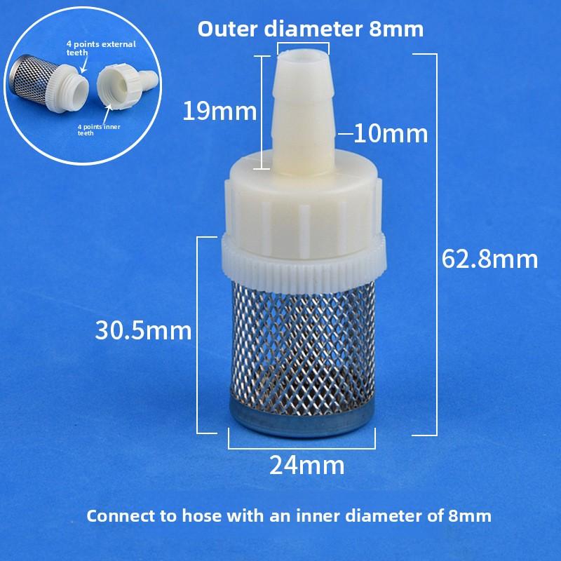 Stainless Steel Filter Mesh Cover Hose Connector Water Inlet Screen Sediment Impurity Filter Fish Tank Water Pump Hose Fitting