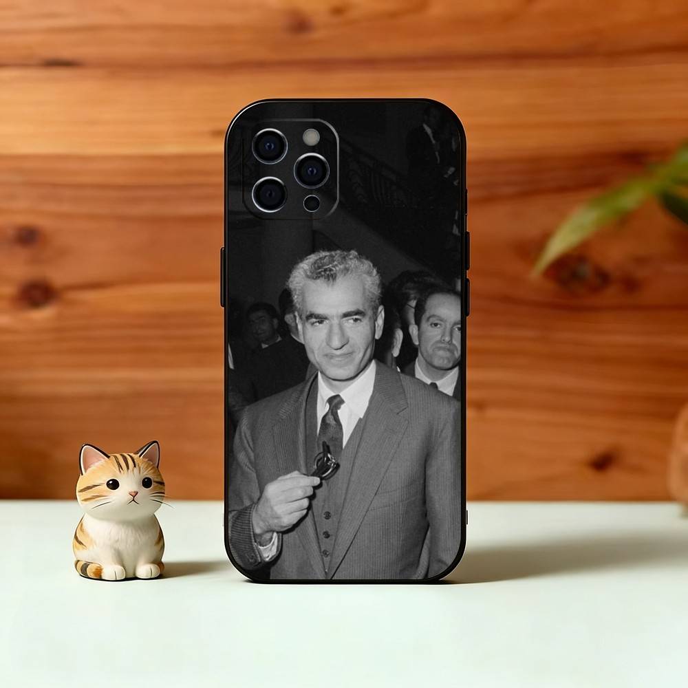 King M-Mohammad Reza Shah Pahlavi Phone Case For iPhone 17,16,15,14,13,12,11 Plus,Pro Max,XS,Soft Silicone Black Cover