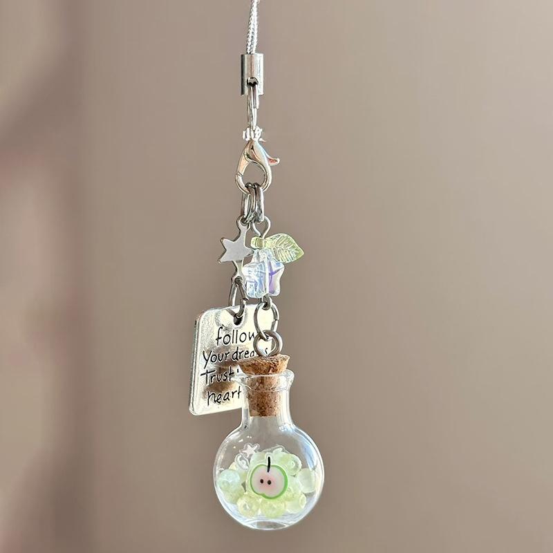 Green Apple Girly Heart Handmade Mobile Phone Case Pendant Mobile Phone Chain Bag Camera Pendant Pendant Small Fresh