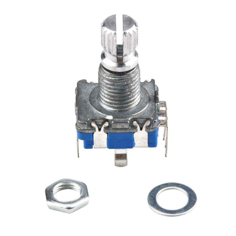 EC11 Rotary Encoder Switch 30-bit Pulse 360-Degree Unlimited Rotation With Switch Handle 15mm 5 Feet