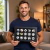Mini Soccer Ball Collection Display Box 15 Pieces Assorted Design Miniature Footballs Set with Black Frame Storage Case for Collectors