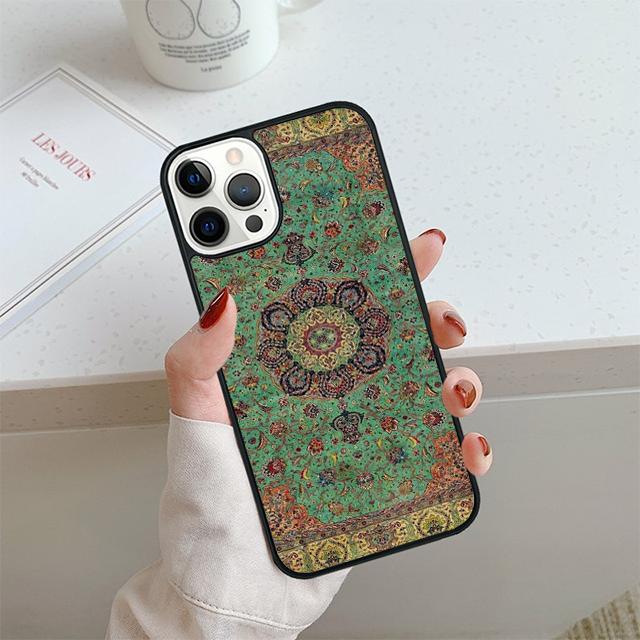 Persian Carpet Floral Pattern Phone Case For iPhone 17 Air 13 12 14 15 16  Cover For Apple Pro Max Plus Coque