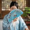 Hand Crafted Hand-painted Fan Colorful Spanish Wood Fan Chinese Style Fan  Photography Prop