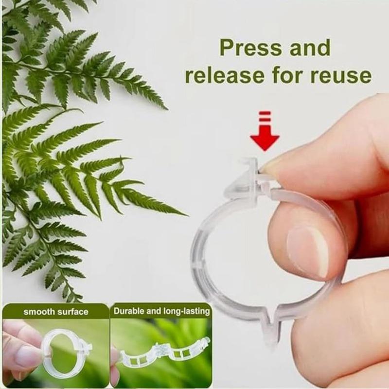 100/200/300Pcs Plant Support Clips Reusable Plant Binding Clip Tomato Trellis Clips for Vine Vegetables Grow Upright Healthier