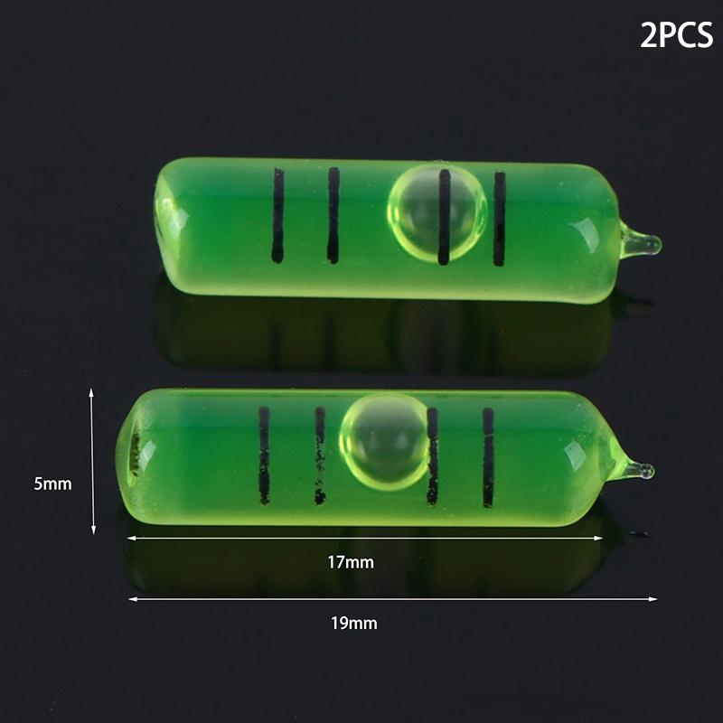 2PCS 2MM/7MM Glass High Precision Military Glass Horizontal Bubble Tubular Spirit Level High Borosilicate Level Bubble