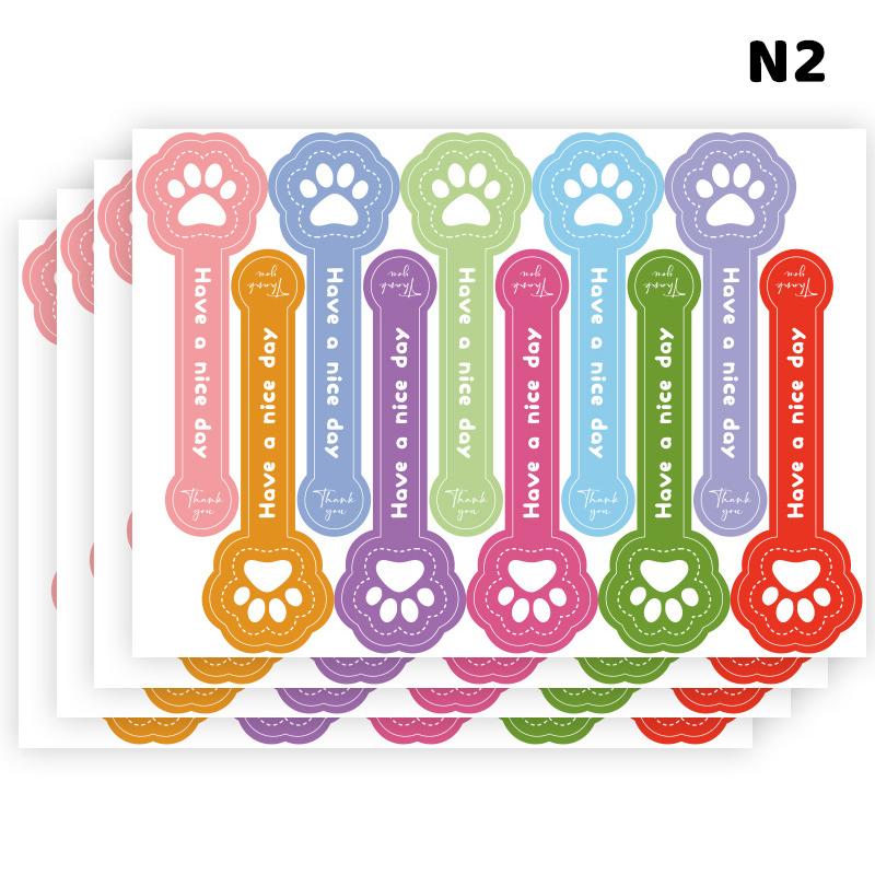 100Pcs Stickers Long Strips Handmade Sticker,Self-Adhesive Packaging Sealing Labels For Biscuit Cake Baking Decoration,Box Seal