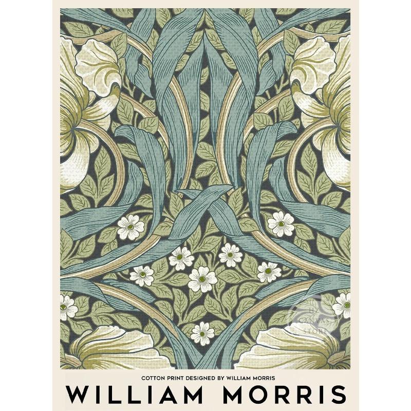 Canvas Painting Wall Art Pictures Abstract William Morris Flower Leaf Bird Vintage Posters and Prints for Living Room Home Decor