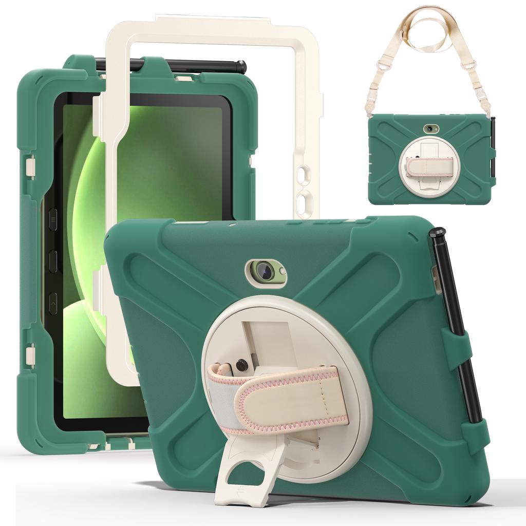 For Samsung Galaxy Tab Active5 Pro X350/X356B/Active Pro T540/T545/T547/Active4 Pro T630/T636 Kickstand Case Cover with Shoulder Strap