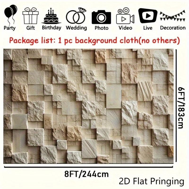 2D Flat Banner, 1 Piece, [Party Banner] Slate Texture Wall Decoration Banner