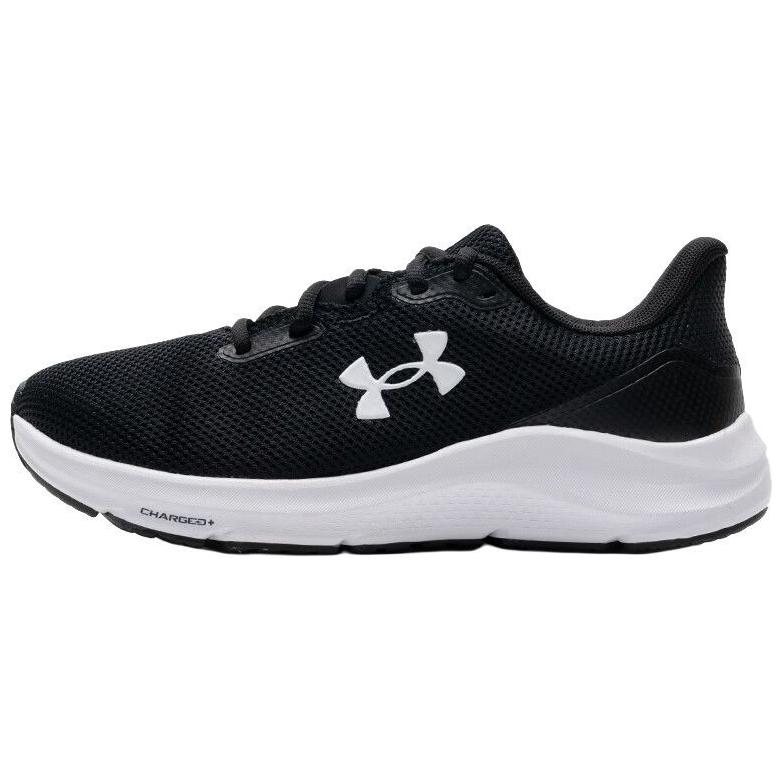 Under Armour  Charged Pursuit 4 Black White Women Sneakers 3028261-001